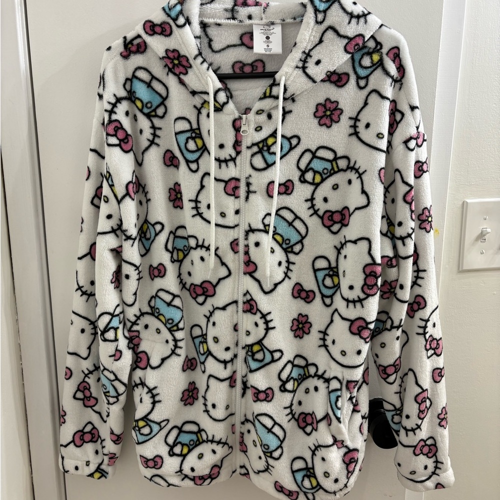 Sanrio Hello Kitty Plush Jacket - Pink and White